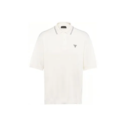 PRADA Белая Мужская Поло