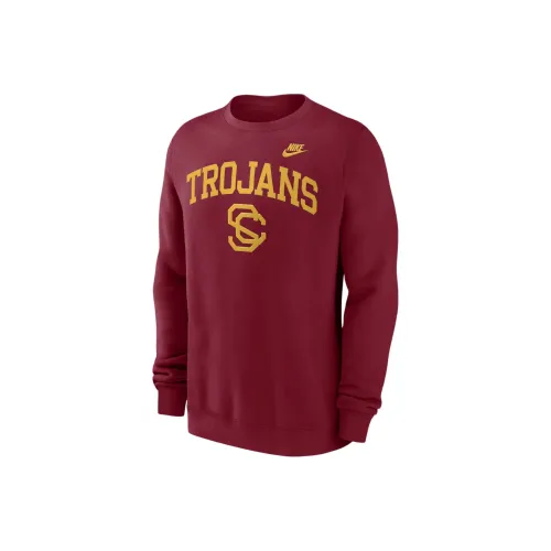 Nike USC Trojans Legacy Классический Свод Over Логотип Толстовка Мужской Красный