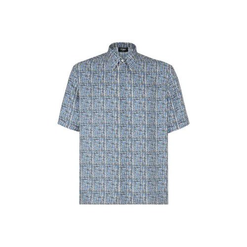 FENDI Blue Men's Shirts FENDI Синий Мужские Рубашки