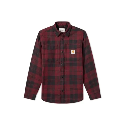Carhartt WIP Красная Черная Клетчатая Мужская Рубашка