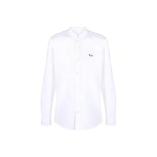 Maison Kitsune Белые Мужские Рубашки
