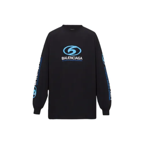 Balenciaga FW23 Свитшот Свободный крой Мужской Черный