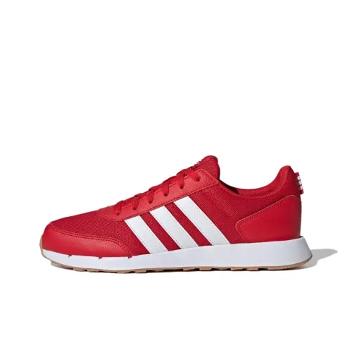 ADIDAS NEO Run 50S Амортизаторы Устойчивые к истиранию Низкий топ Беговые кроссовки Унисекс Красный