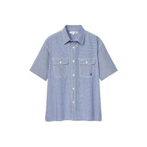 UNIQLO x JW Anderson Рубашка Мужская Синяя