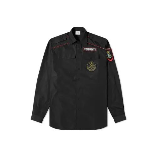Vetements Черные Мужские Рубашки