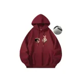 Бургундский, с капюшоном (утолщенный с флисовой подкладкой)