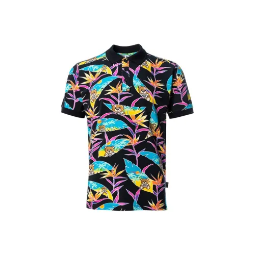 MOSCHINO Мужская поло рубашка черного цвета