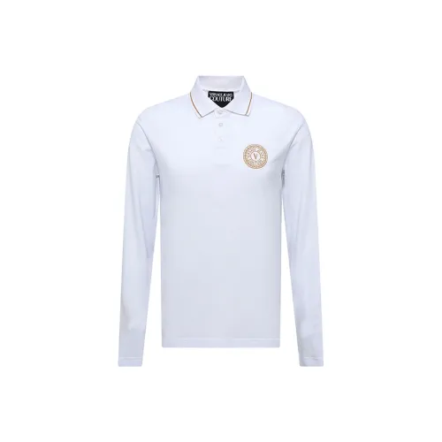 VERSACE JEANS COUTURE Белая Мужская Рубашка Поло