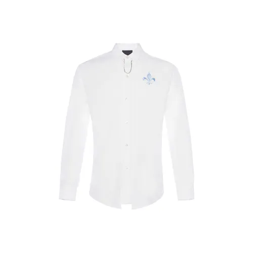 YLDP Белая унисекс рубашка