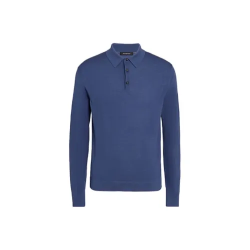 Ermenegildo Zegna Мужская поло синего цвета