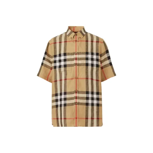 Burberry Рубашка Мужская Архив Бежевый