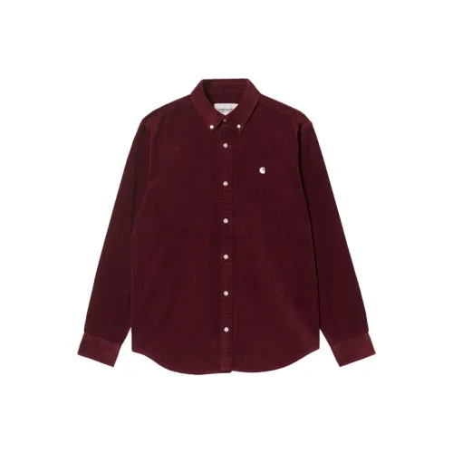 Carhartt WIP Red Men's Shirts Кархарт WIP Красные Мужские Рубашки