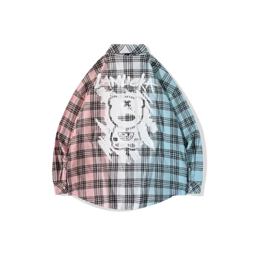 LAMLICKA Рубашка Унисекс Розовый Синий Градиент