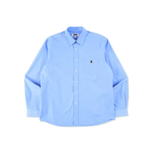 A BATHING APE BAPE® x COMME des GARÇONS Светло-синие Мужские Рубашки