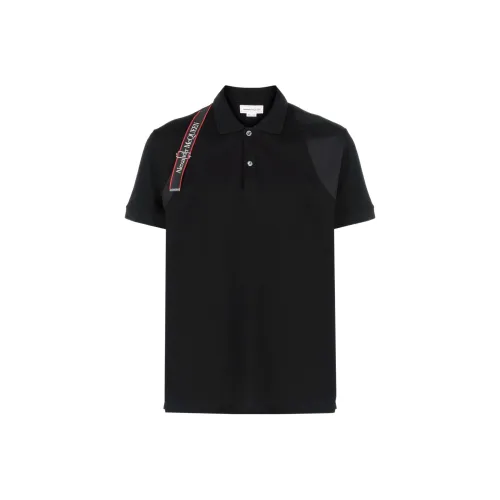 Alexander McQueen Мужское черное поло