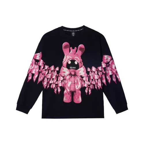 TCH Черный с розовым логотипом унисекс свитшоты