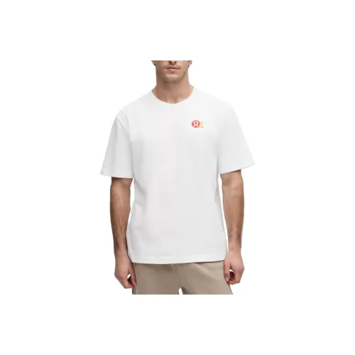 lululemon Тяжелый хлопок трикотажная футболка лимонная футболка мужская