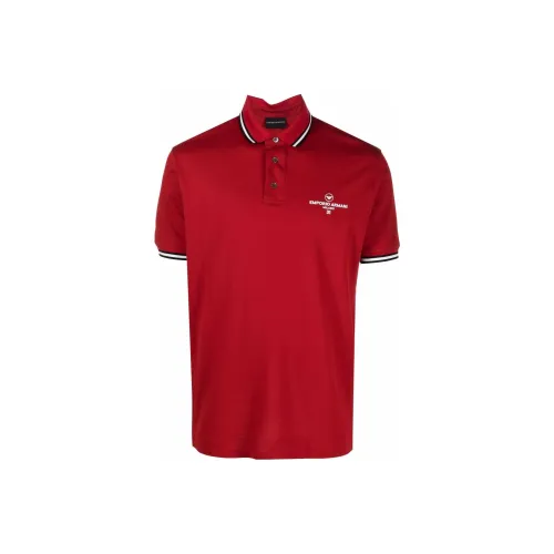 EMPORIO ARMANI Red Men's Polo