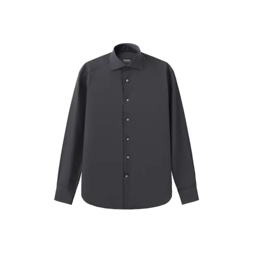 Ermenegildo Zegna Carbon Gray Мужские Рубашки