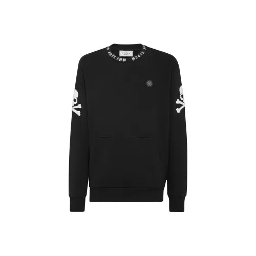 PHILIPP PLEIN Толстовка LS Черепа BONES T Рубашка Мужская Черная