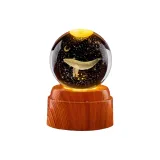 Подключаемый вращающийся звездный кит, шар 6 см + основа 8 см, сумка для покупок