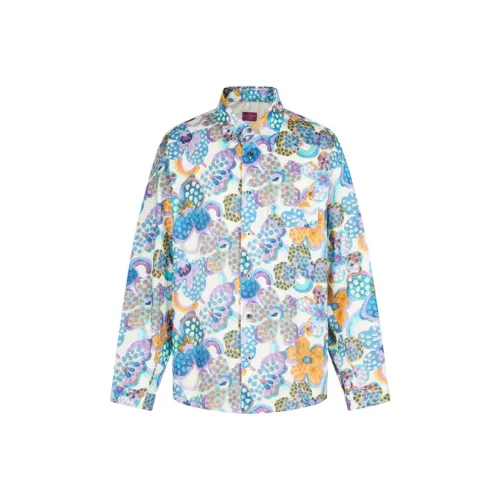 CROQUIS 465 Синий Оттенки Узор Мужская Рубашка