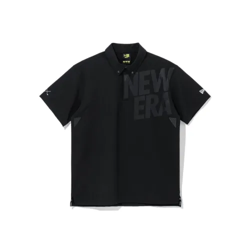 New Era Мужская Поло Рубашка Черного Цвета
