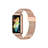 Металлическая шпилька, сетчатый ремешок, розово-золотой