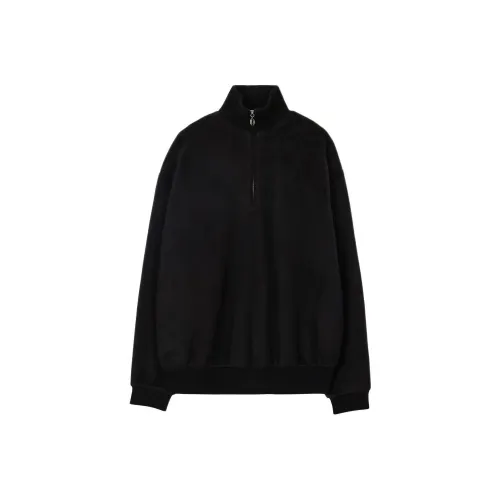 KIMHEKIM MOCKNECK ZIP UP SWEATSHIRT Унисекс BLACK BLACK