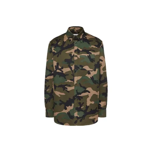 Valentino Army Green Мужские Рубашки
