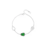Браслет с горным хрусталем [Изумруды]