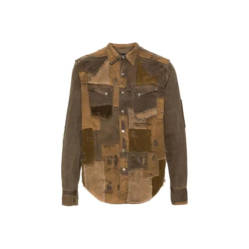 Double RL Рубашка Мужская Пшенично-Коричневая