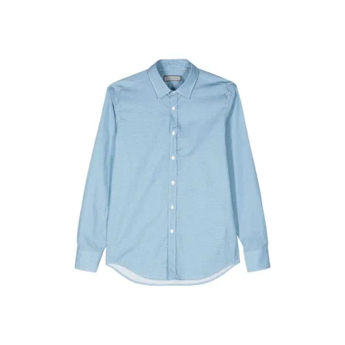 Canali SS24 Рубашка Мужская Стальной Синий