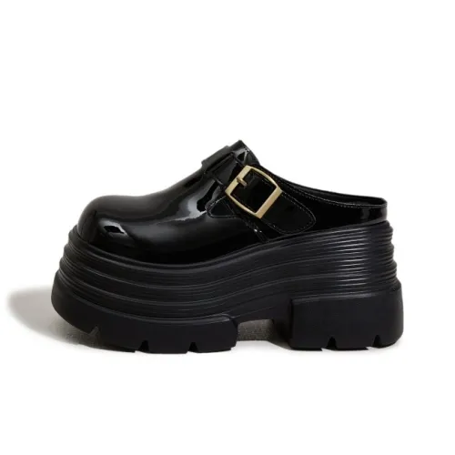 Milan Love Song Резиновая подошва Металл Вырез Защита от абразии Подкладочная ткань Резистентная к истиранию Быстросохнущие Домашние тапочки Женские Черный