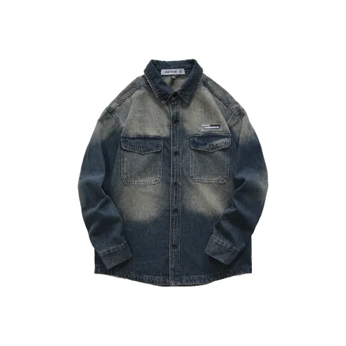 JASONWOOD Cowboy on the Run Рубашка Мужская Павлин Синий