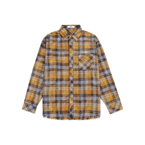 Guuka Длинный рукав рубашка унисекс желтый