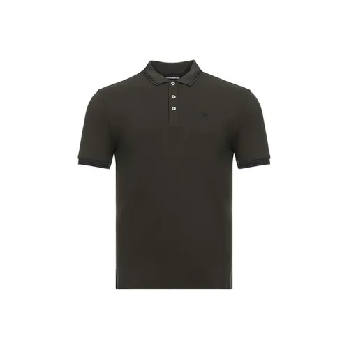 EMPORIO ARMANI Армейский зеленый Мужская рубашка поло