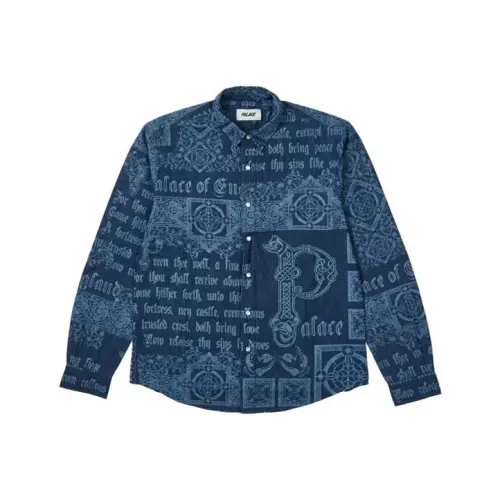 Дворцово-синяя унисекс рубашка