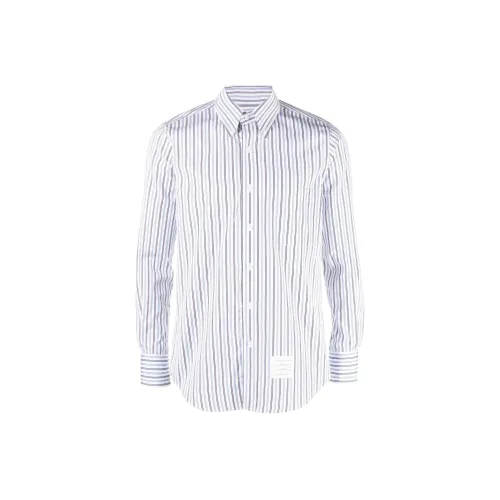 THOM BROWNE Blue Men's Shirts THOM BROWNE Синий Мужские Рубашки