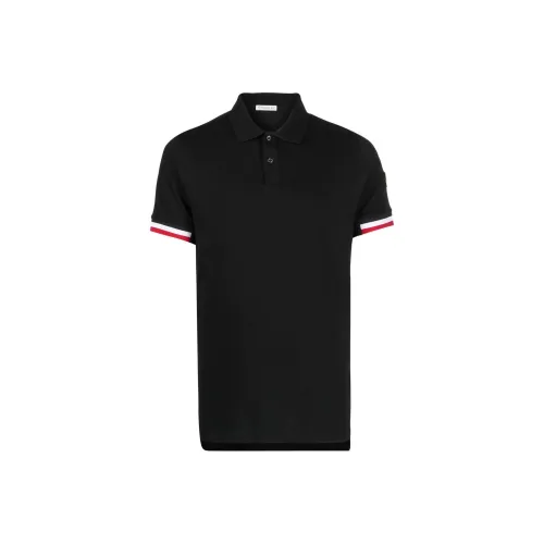 MONCLER SS22 Мужская черная поло рубашка