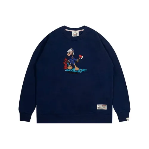 GRAF Толстовка Мужская Темно-Синяя Firefighter Буква 2 Круглый Воротник Свитшот