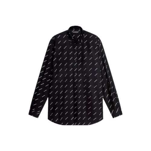 Balenciaga Рубашка Стандартного Кроя Мужская Черная