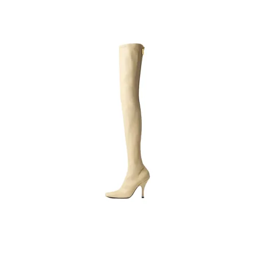 KHAITE ЭВА Over The Knee Boots High Top Beige Women's