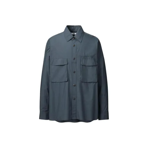 UNIQLO SS24 Рубашка Мужская Темно-синяя