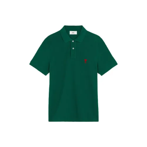AMIPARIS Мужская поло темно-зеленого цвета