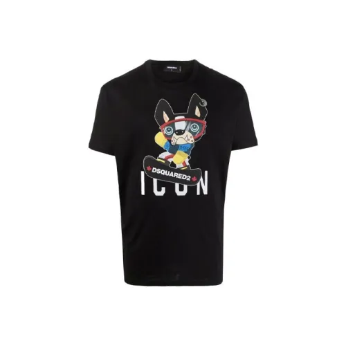 DSQUARED 2 Черные Мужские T-Рубашки