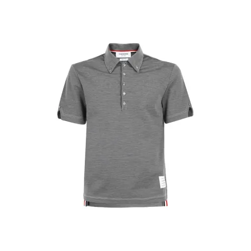 THOM BROWNE Серый Мужской Поло