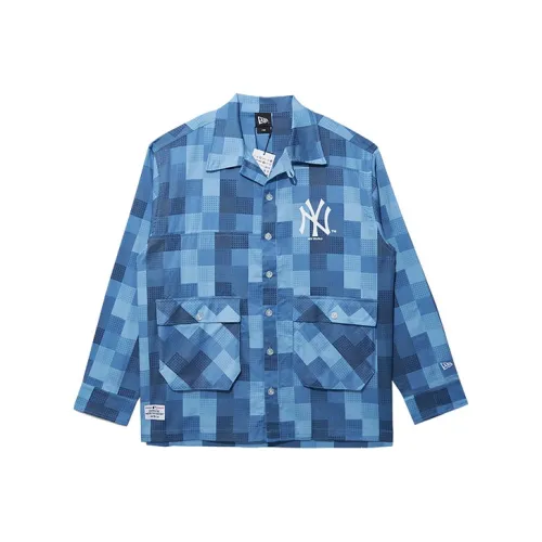 New Era Синий Унисекс Рубашки