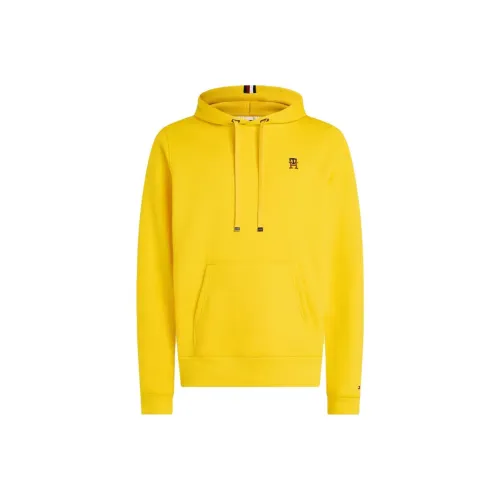 Tommy Hilfiger Fleece Monogram Hoodie Hoodie Men's Yellow