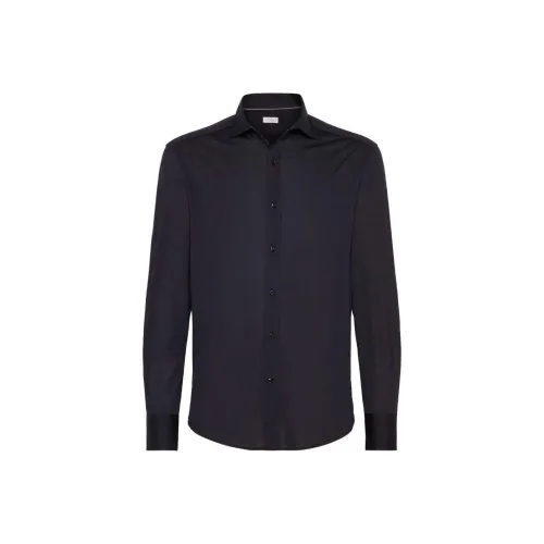 BRUNELLO CUCINELLI SS24 Рубашка Мужская Черная
